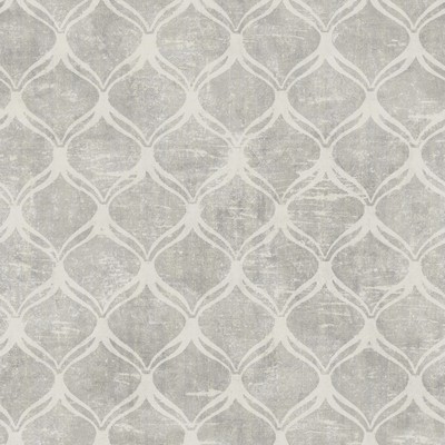 Brewster Wallcovering Bowery Silver Ogee Wallpaper Silver