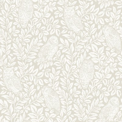 Brewster Wallcovering Parliament Cream Owl Wallpaper Cream