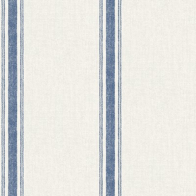 Linette Blue Fabric Stripe Wallpaper Blue Brewster Wallcovering Linette Blue Fabric Stripe Wallpaper Blue