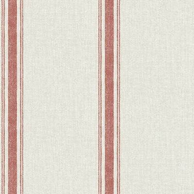 Brewster Wallcovering Linette Burnt Sienna Fabric Stripe Wallpaper Burnt Sienna