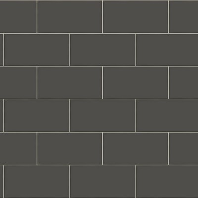 Brewster Wallcovering Freedom Black Subway Tile Wallpaper Black