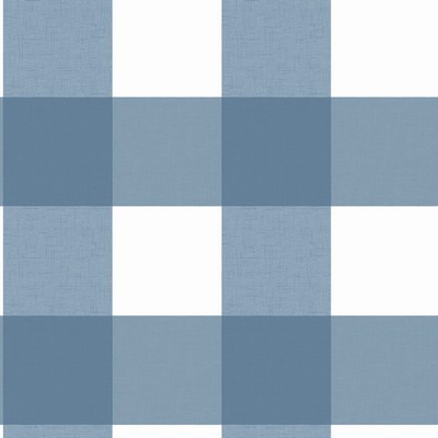Brewster Wallcovering Selah Blue Gingham Wallpaper Blue