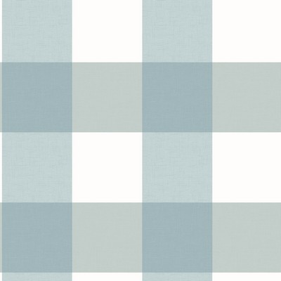 Brewster Wallcovering Selah Teal Gingham Wallpaper Teal