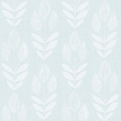 Brewster Wallcovering Garland Light Blue Block Tulip Wallpaper Light Blue