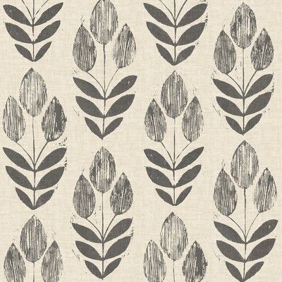 Brewster Wallcovering Garland Black Block Tulip Wallpaper Black