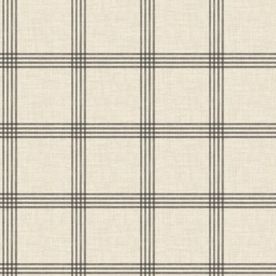 Brewster Wallcovering Ester Black Plaid Wallpaper Black