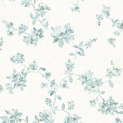 Brewster Wallcovering Cyrus Teal Floral Wallpaper Teal