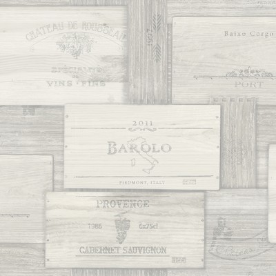 Brewster Wallcovering Randolph Grey Wine Boxes Wallpaper Grey