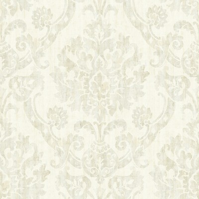 Brewster Wallcovering Shasta Beige Damask Wallpaper Beige