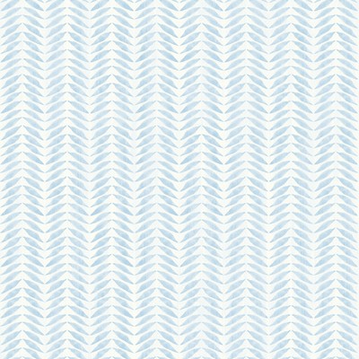 Brewster Wallcovering Espalier Sky Blue Chevron Stripe Wallpaper Sky Blue