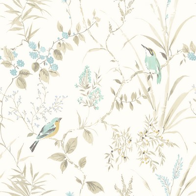 Brewster Wallcovering Imperial Garden Beige Botanical Wallpaper Beige