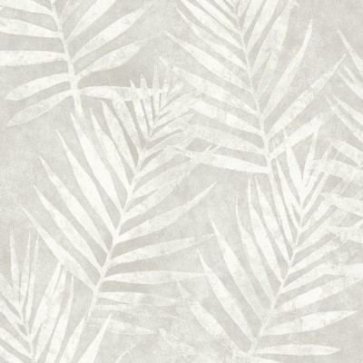 Brewster Wallcovering Amador Silver Palm Wallpaper Silver