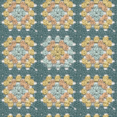 Brewster Wallcovering Maud Teal Crochet Geometric Wallpaper Teal