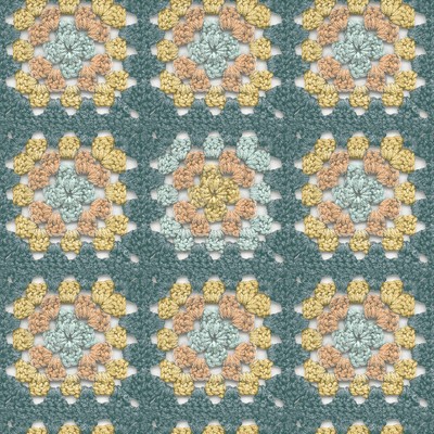 Brewster Wallcovering Maud Teal Crochet Geometric Wallpaper Teal