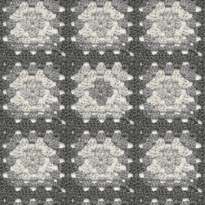 Brewster Wallcovering Maud Grey Crochet Geometric Wallpaper Grey