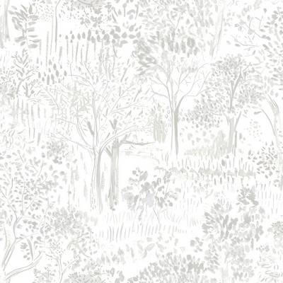 Brewster Wallcovering Walden Grey Forest Wallpaper Grey