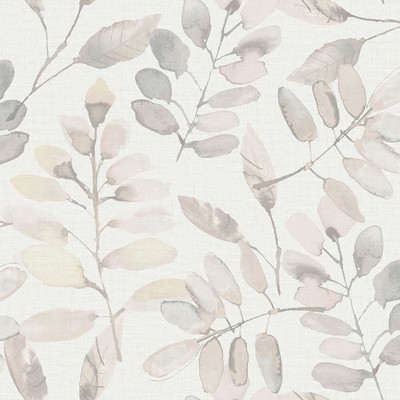Brewster Wallcovering Pinnate Blush Leaves Wallpaper Blush