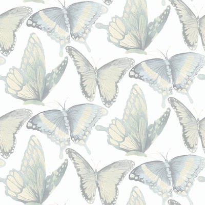 Brewster Wallcovering Janetta Mint Butterfly Wallpaper Mint