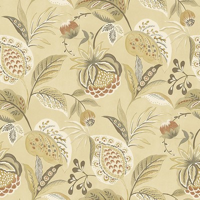Brewster Wallcovering Bohemian Mustard Jacobean Wallpaper Mustard