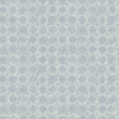 Brewster Wallcovering Button Block Blue Geometric Wallpaper Blue
