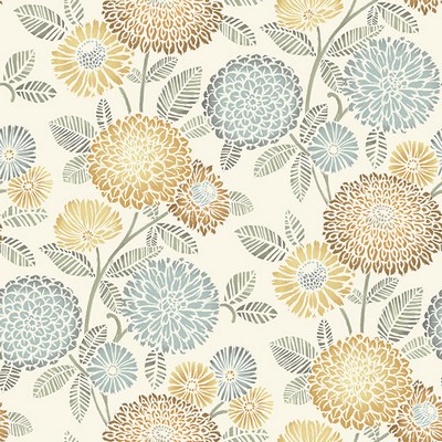 Brewster Wallcovering Zalipie Apricot Floral Trail Wallpaper Apricot