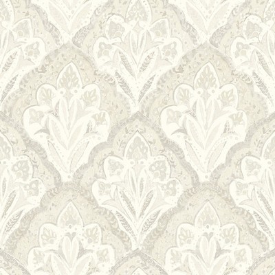 Brewster Wallcovering Mimir Dove Quilted Damask Wallpaper Dove