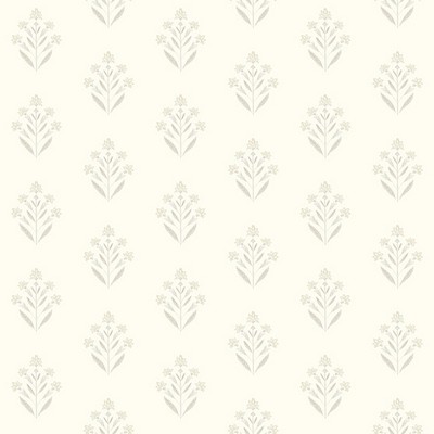 Brewster Wallcovering Kova Dove Floral Crest Wallpaper Dove