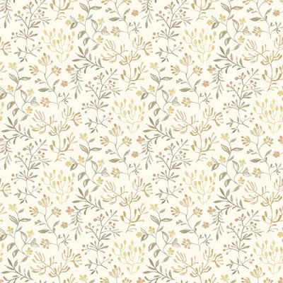 Brewster Wallcovering Tarragon Honey Dainty Meadow Wallpaper Honey