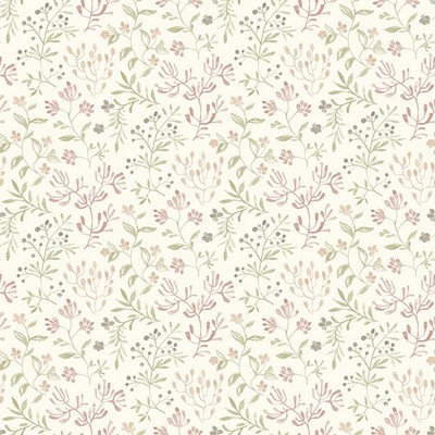 Brewster Wallcovering Tarragon Blush Dainty Meadow Wallpaper Blush