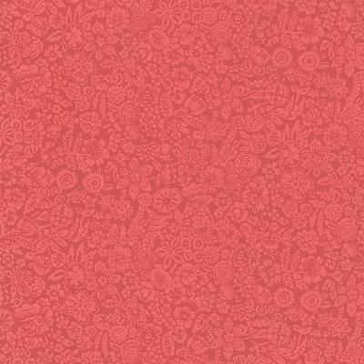 Brewster Wallcovering Majorca Red Vivacious Floral Relief Red