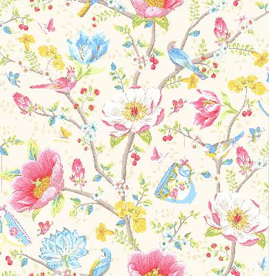 Brewster Wallcovering Leizu Cream Chinese Garden Cream