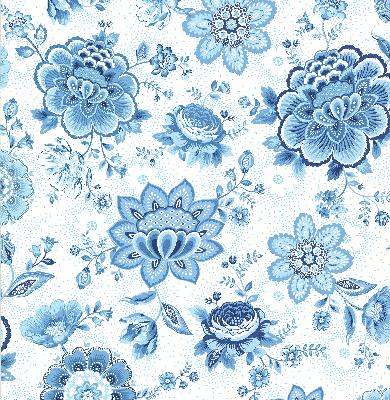 Brewster Wallcovering Kali Light Blue Folklore Chintz Light Blue