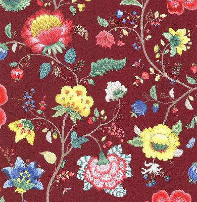 Brewster Wallcovering Epona Burgundy Floral Fantasy Burgundy