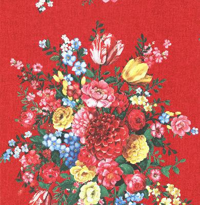 Brewster Wallcovering Ayaanle Red Dutch Painters Floral Red