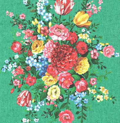Brewster Wallcovering Ayaanle Green Dutch Painters Floral Green