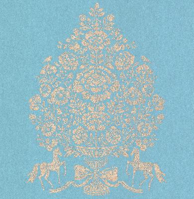 Brewster Wallcovering Till Ocean President Damask Ocean