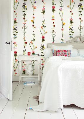 Brewster Wallcovering   Flower Garland Mural Multi Color