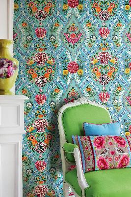 Brewster Wallcovering   Melody Blue Mural Multi Color