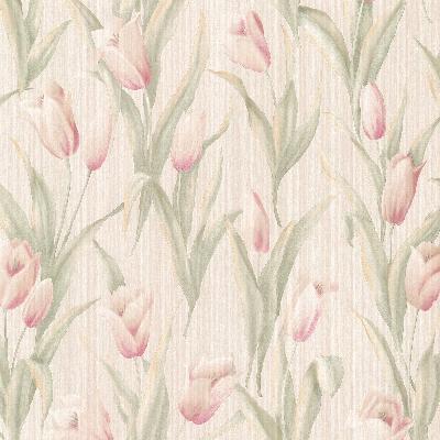 Brewster Wallcovering Denning Beige Satin Tulip Texture Beige