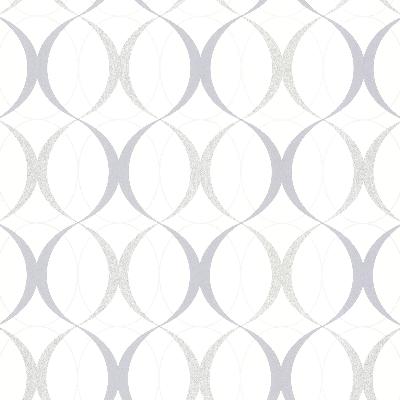 Brewster Wallcovering Rosten Grey Retro Orb Grey