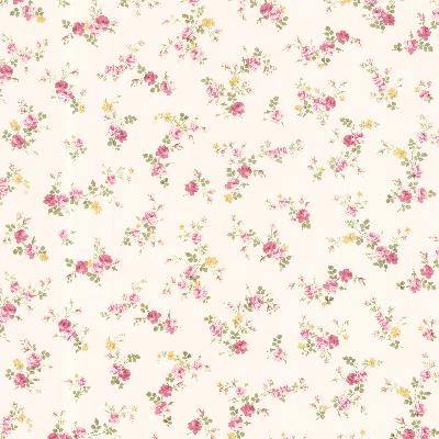 Brewster Wallcovering Turtledove Pink Small Rose Toss Pink
