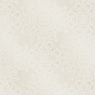 Brewster Wallcovering Linkin Cream Scroll Medallion Wallpaper Cream