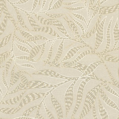 Brewster Wallcovering Montrose Beige Leaves Wallpaper Beige