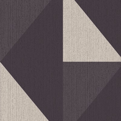 Brewster Wallcovering Diamond Black Tri-Tone Geometric Wallpaper Black