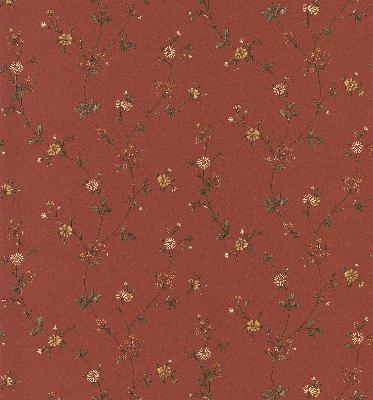 Brewster Wallcovering Daisy Red Floral Trail Red