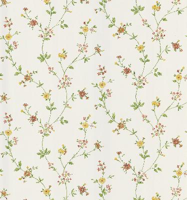 Brewster Wallcovering Daisy Yellow Floral Trail Yellow