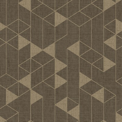 Brewster Wallcovering Fairbank Chocolate Linen Geometric  Chocolate