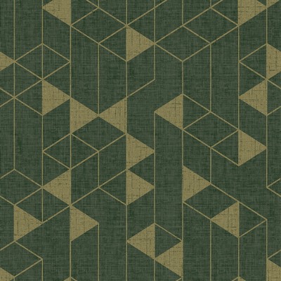 Brewster Wallcovering Fairbank Evergreen Linen Geometric  Evergreen