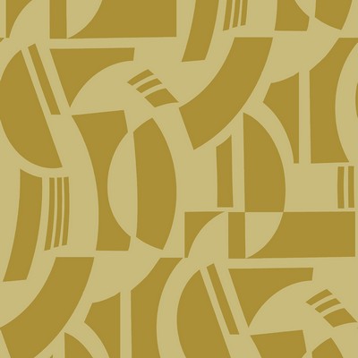 Brewster Wallcovering Carter Gold Geometric Flock  Gold