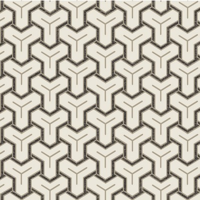 Brewster Wallcovering Gautier Cream Tessellate Wallpaper Cream